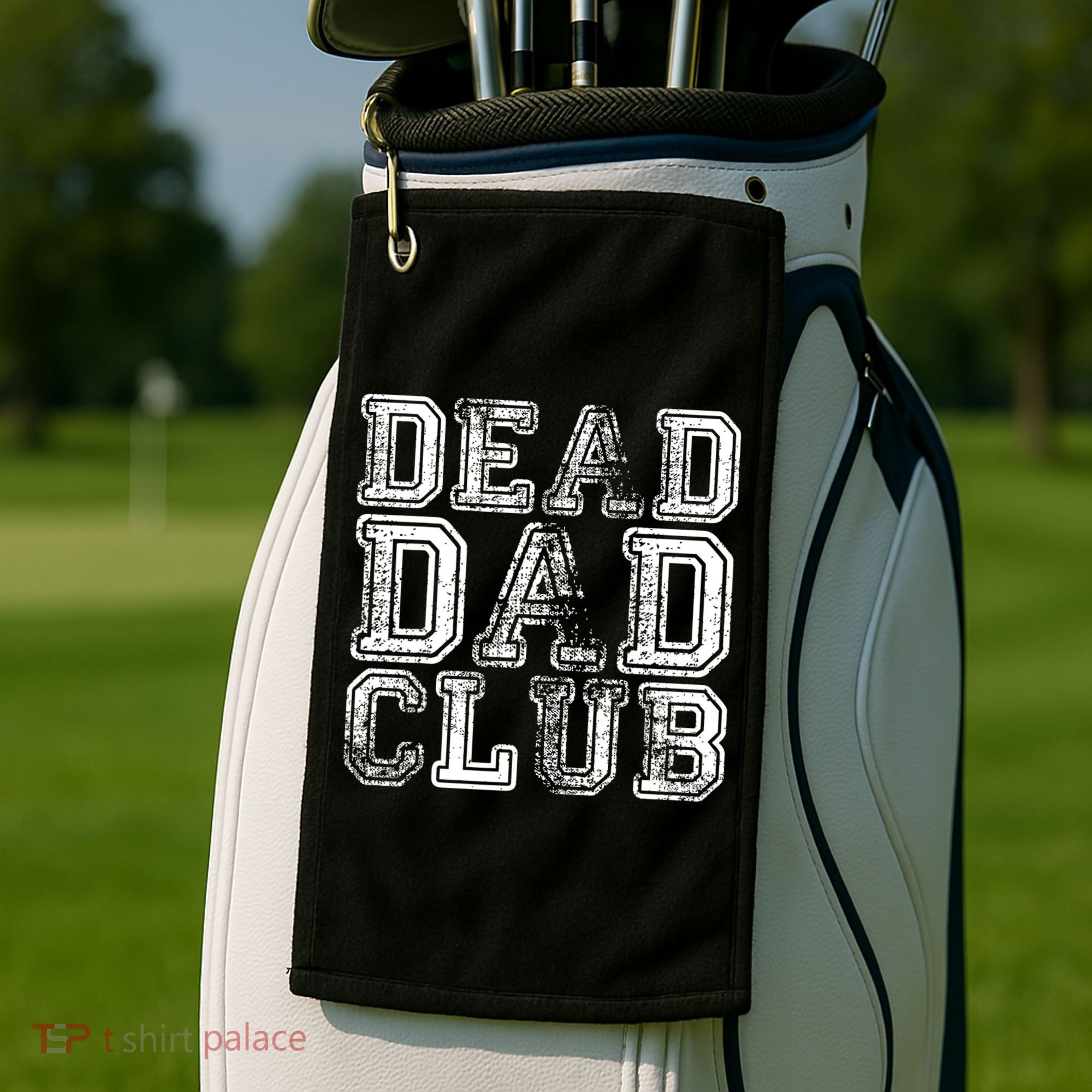 Dead Dad Club Retro Funny Saying Golf Towel