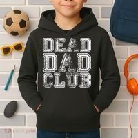 Dead Dad Club Retro Funny Saying Kids Hoodie thumb 2