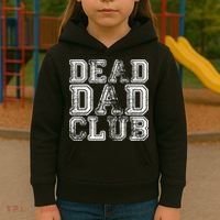 Dead Dad Club Retro Funny Saying Kids Hoodie thumb 3