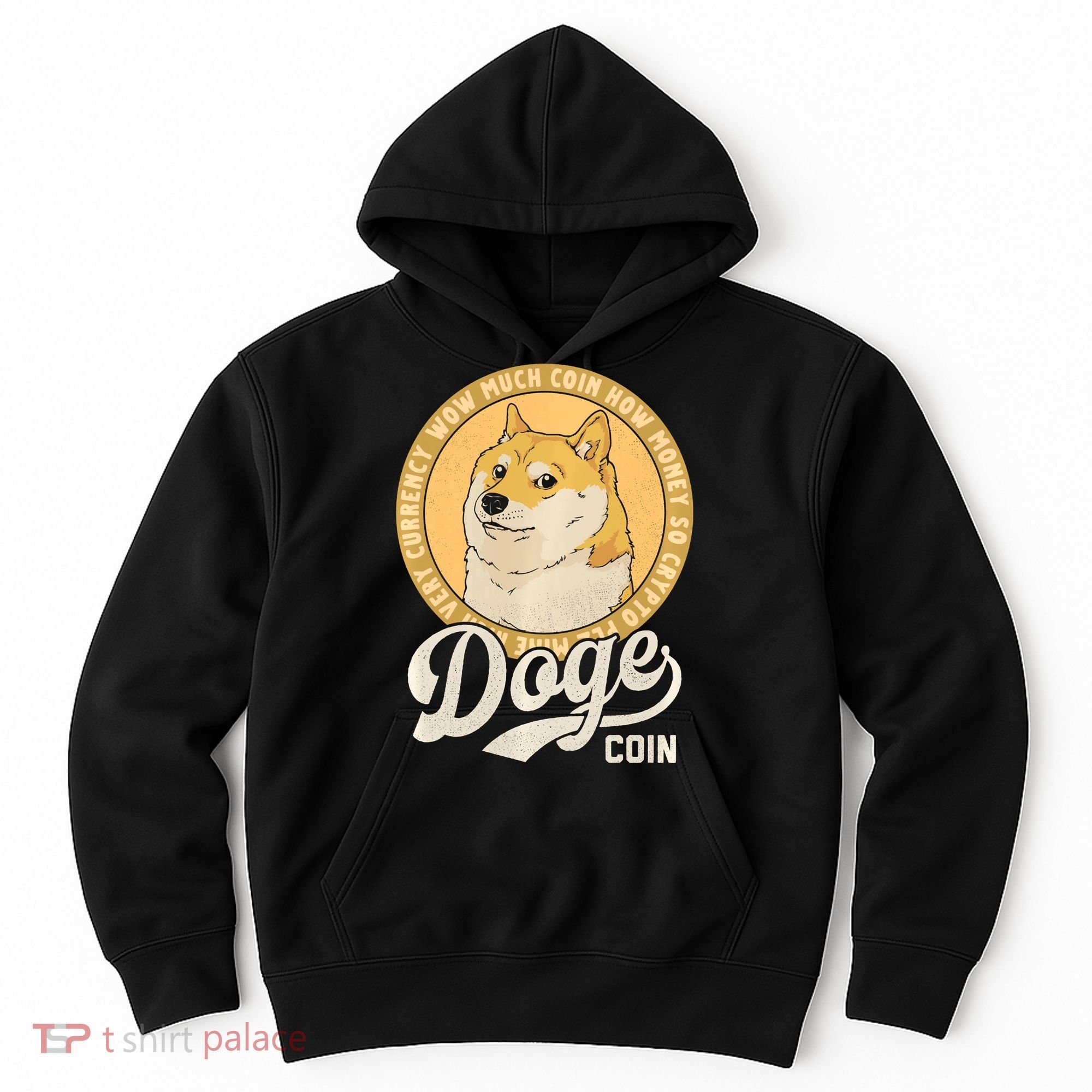 Dogecoin Doge Coin Logo Shiba Inu Dog Crypto Currency Meme Hoodie