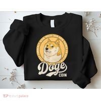 Dogecoin Doge Coin Logo Shiba Inu Dog Crypto Currency Meme Sweatshirt thumb 2