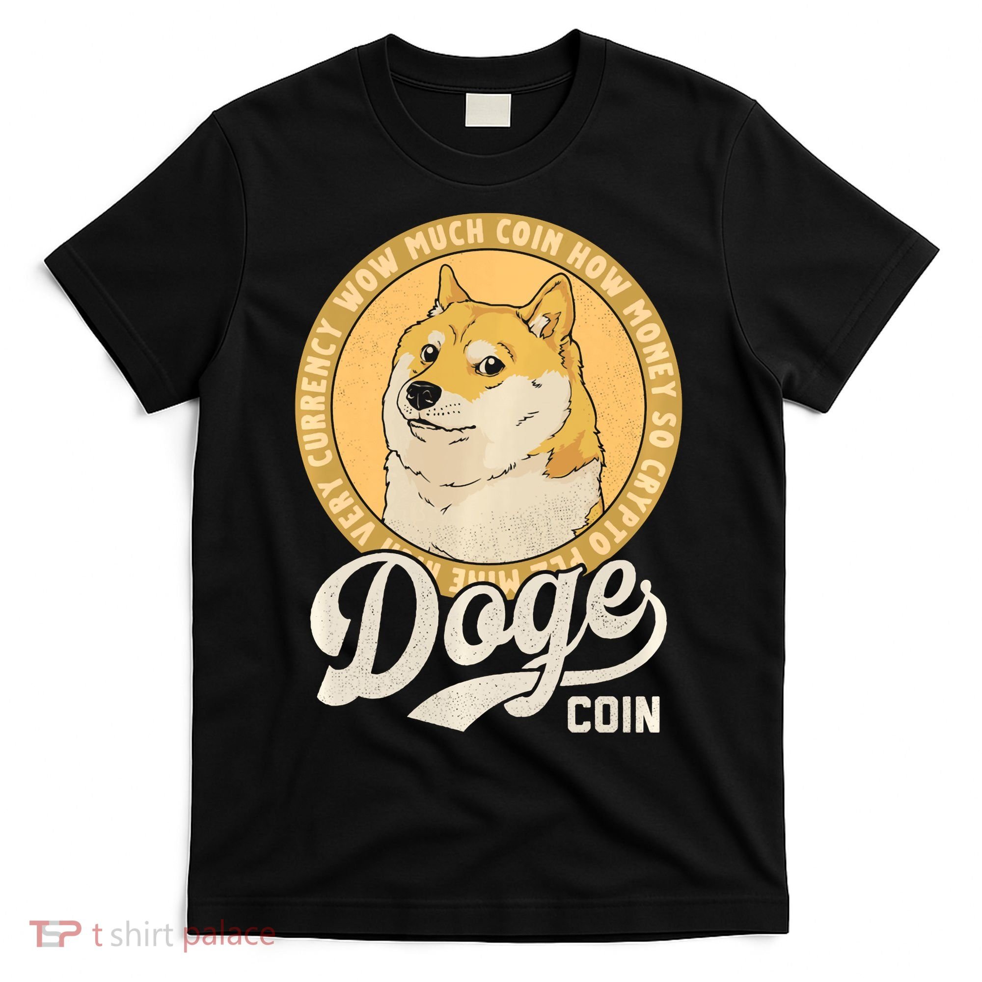Dogecoin Doge Coin Logo Shiba Inu Dog Crypto Currency Meme T-Shirt