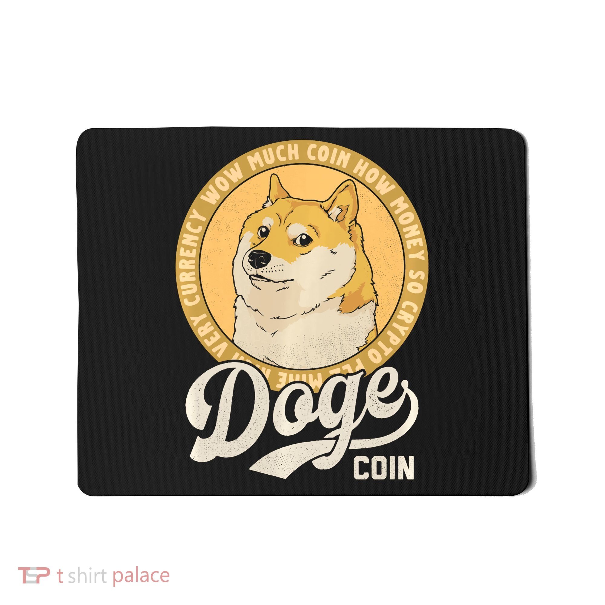 Dogecoin Doge Coin Logo Shiba Inu Dog Crypto Currency Meme Mousepad