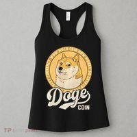 Dogecoin Doge Coin Logo Shiba Inu Dog Crypto Currency Meme Women's Tank Top thumb 3
