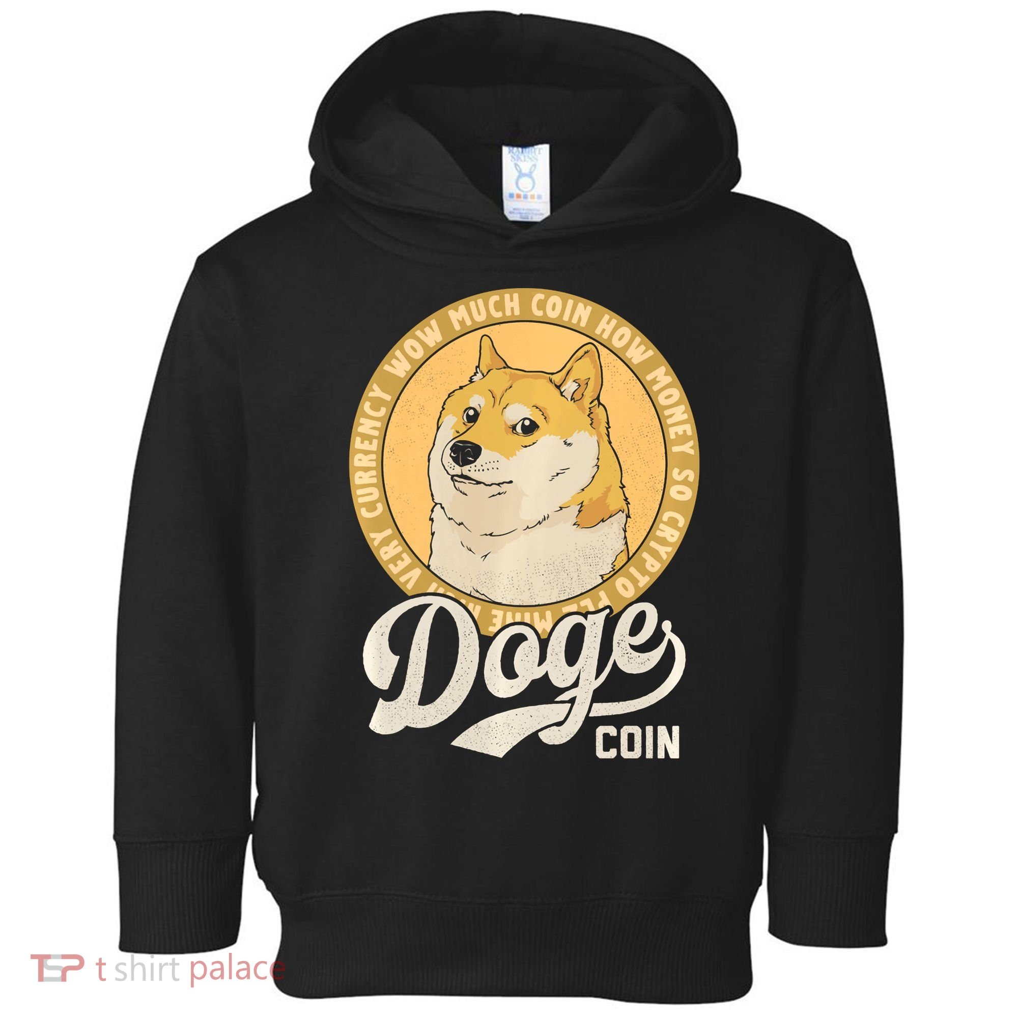 Dogecoin Doge Coin Logo Shiba Inu Dog Crypto Currency Meme Toddler Hoodie