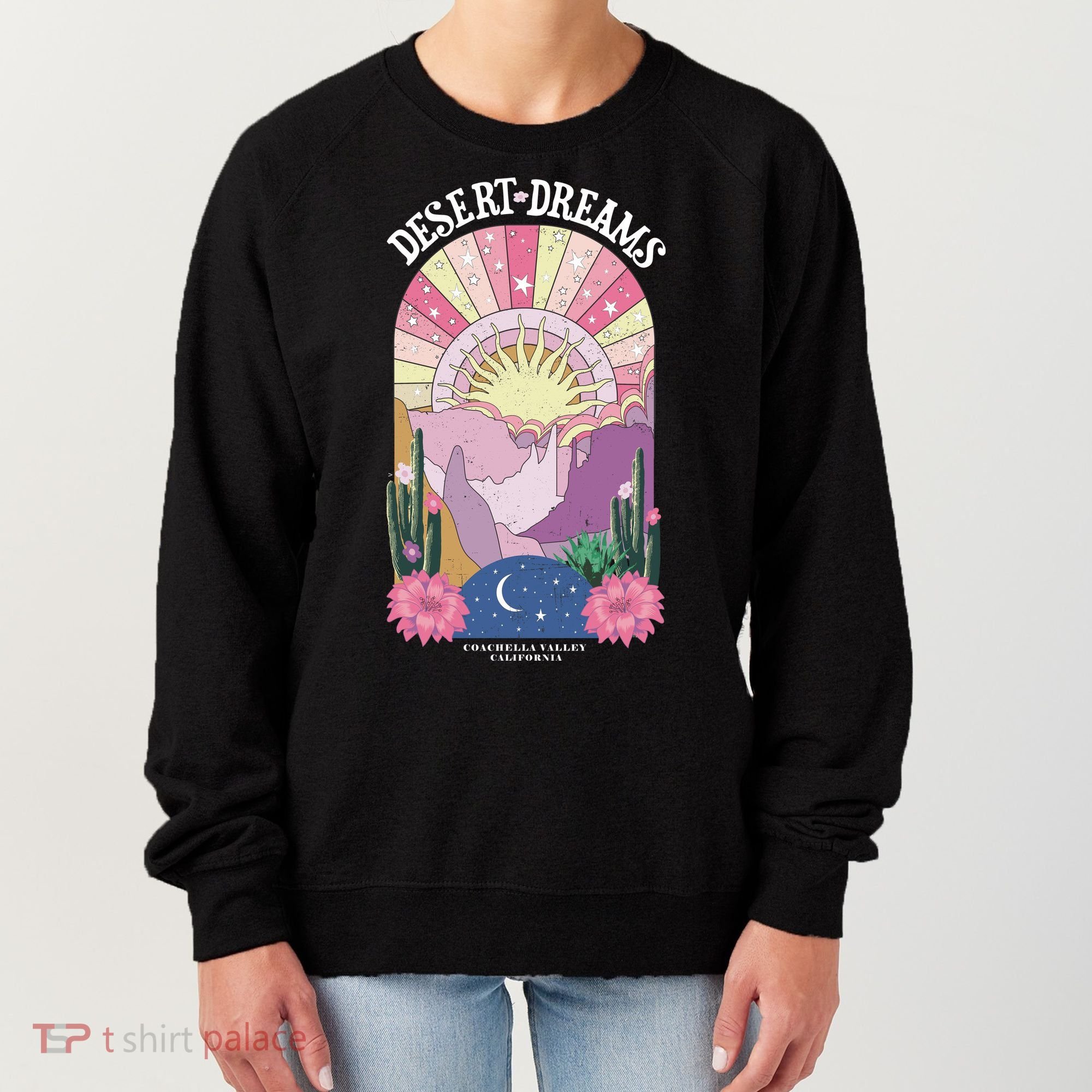 Desert Dreams Coachella Valley California Retro Women's Sweatshirt