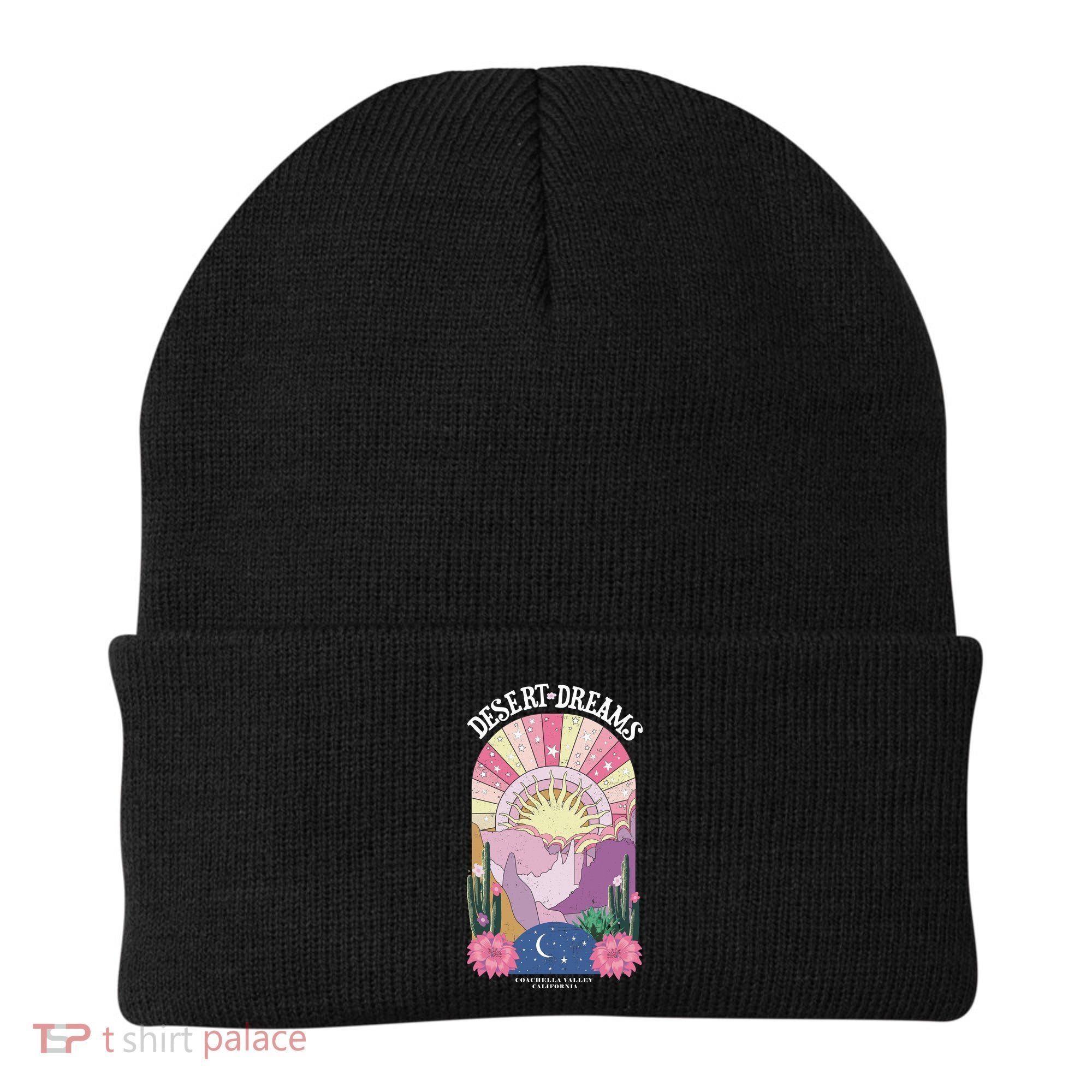 Desert Dreams Coachella Valley California Retro Beanie