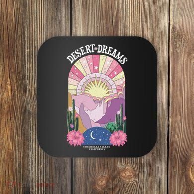 Desert Dreams Coachella Valley California Retro Coaster