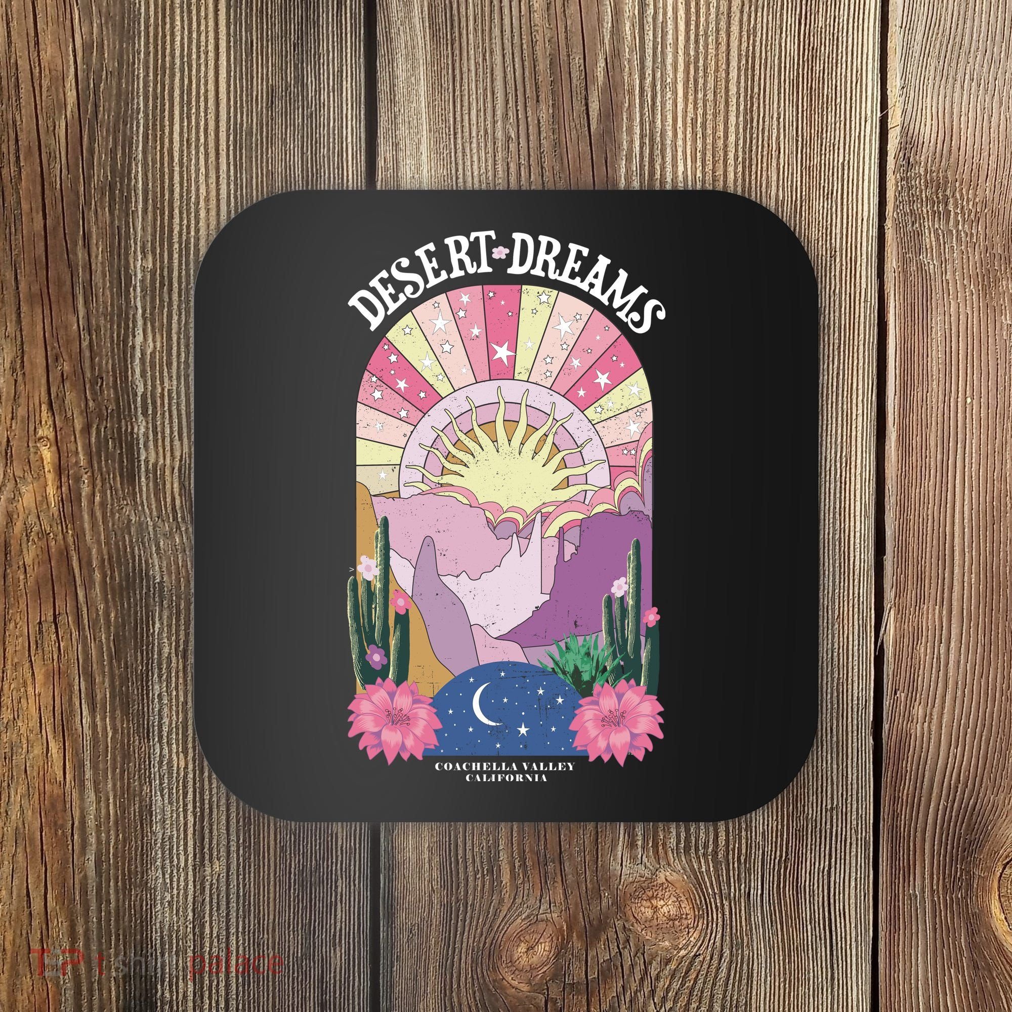 Desert Dreams Coachella Valley California Retro Coaster