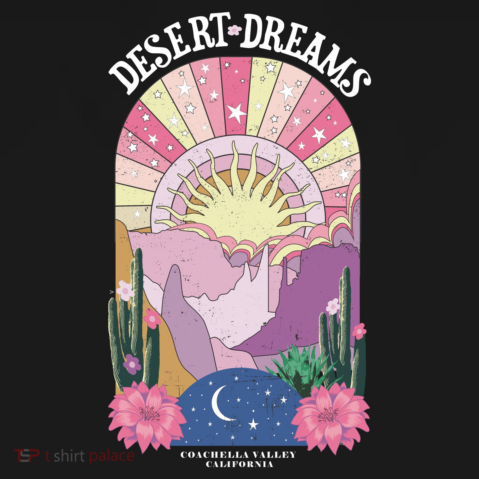 Desert Dreams Coachella Valley California Retro Coaster