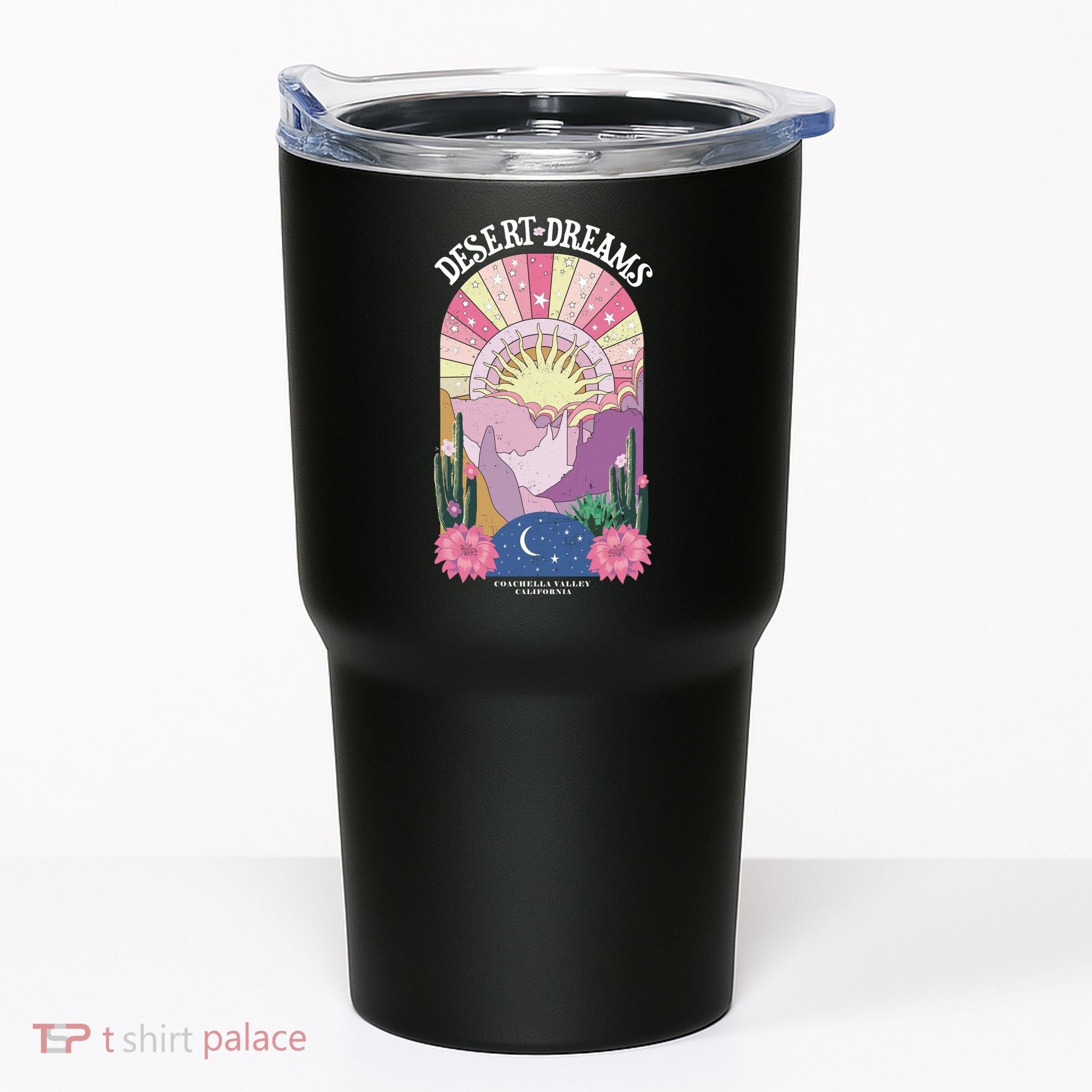 Desert Dreams Coachella Valley California Retro Tumbler