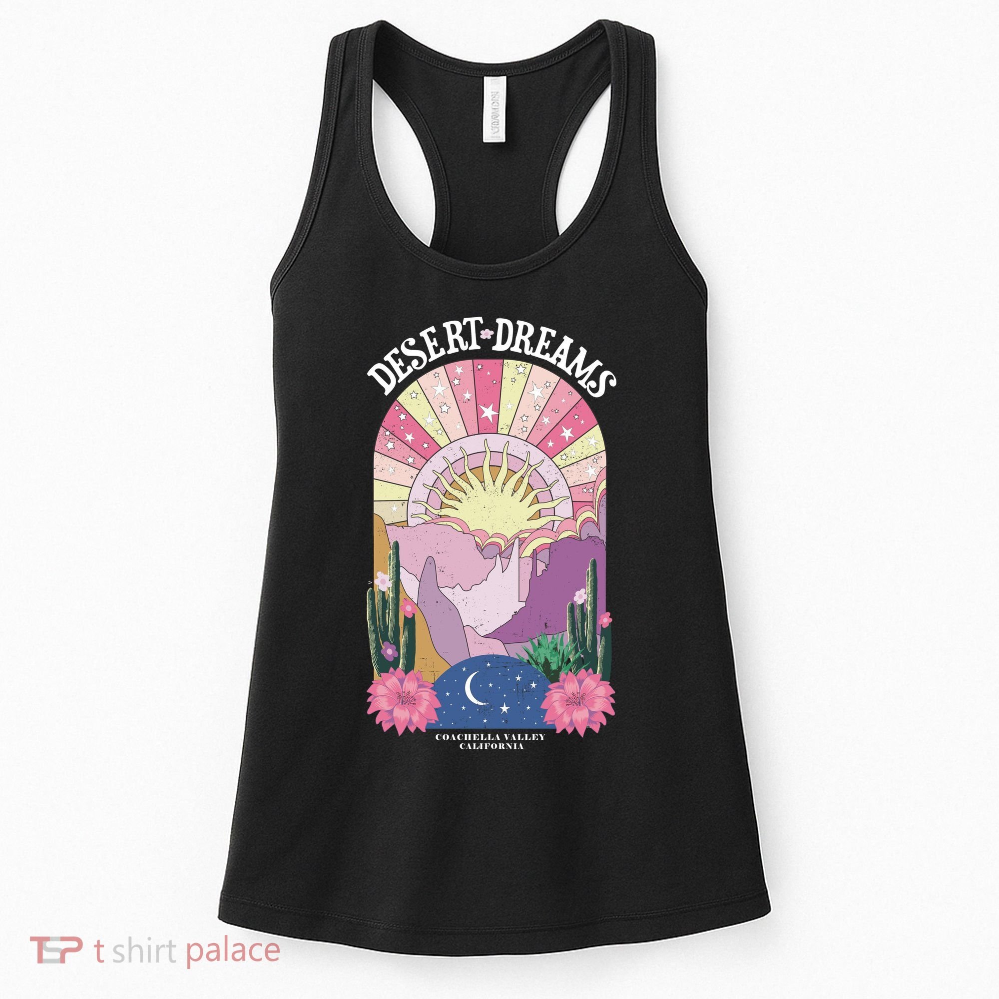 Desert Dreams Coachella Valley California Retro Women's Tank Top