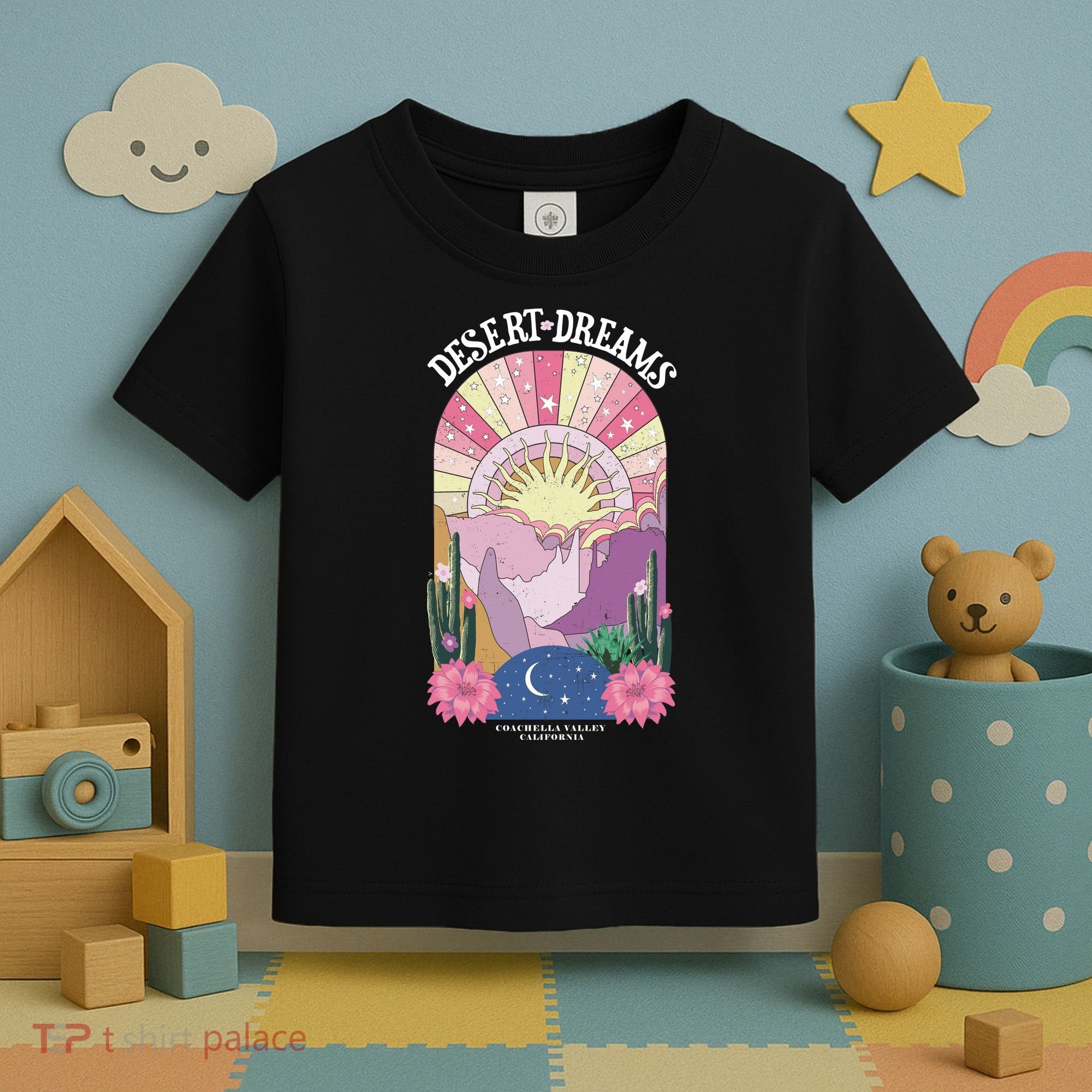 Desert Dreams Coachella Valley California Retro Toddler T-Shirt