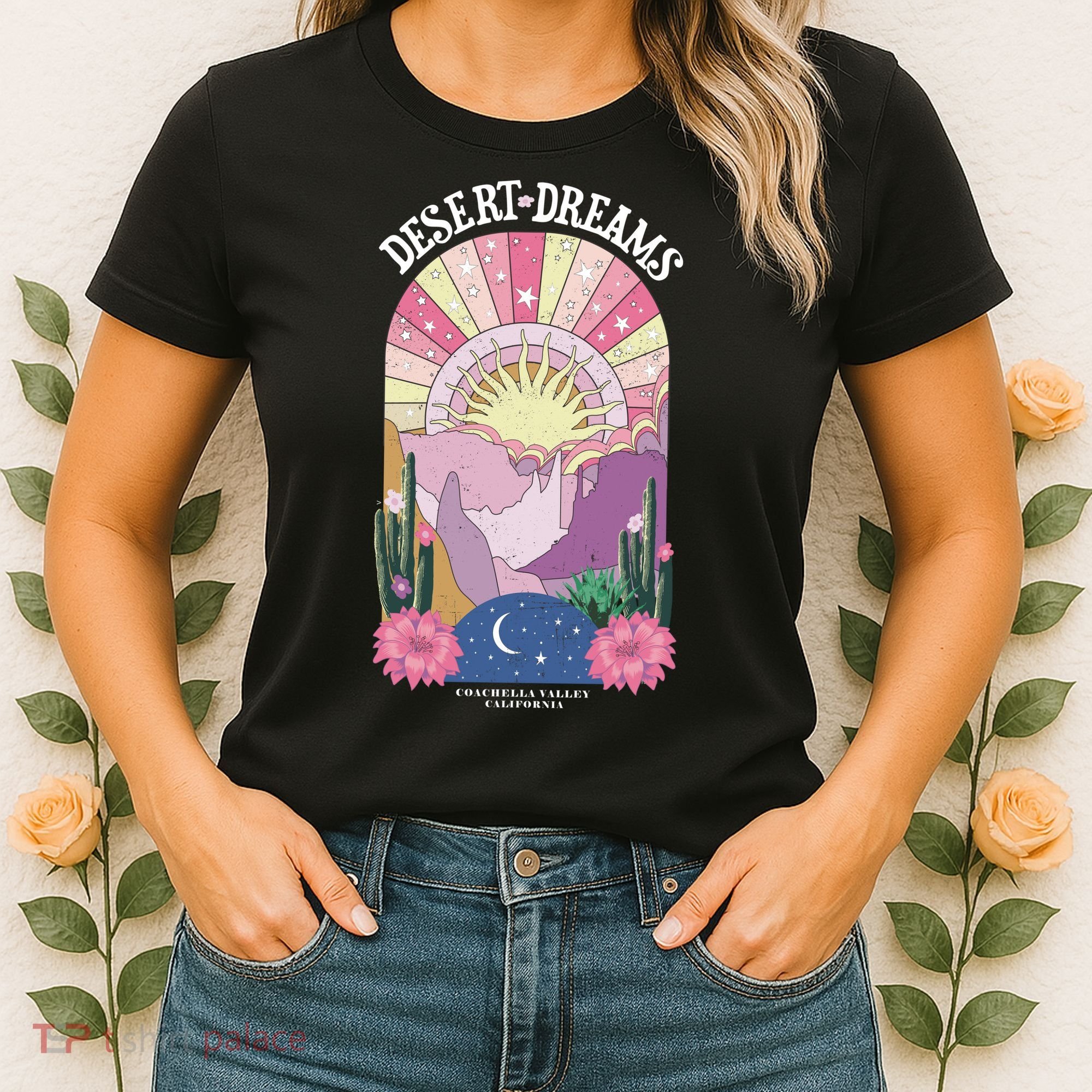 Desert Dreams Coachella Valley California Retro Women's T-Shirt