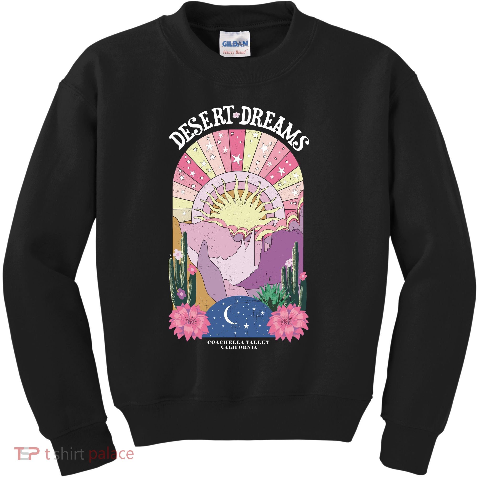 Desert Dreams Coachella Valley California Retro Kids Sweatshirt