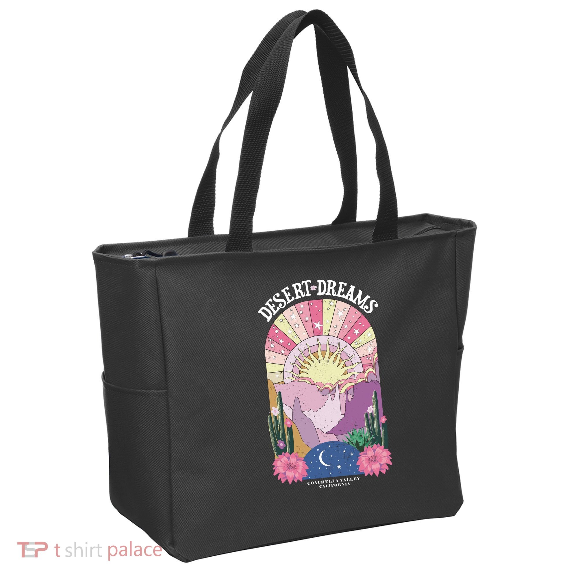 Desert Dreams Coachella Valley California Retro Tote Bag