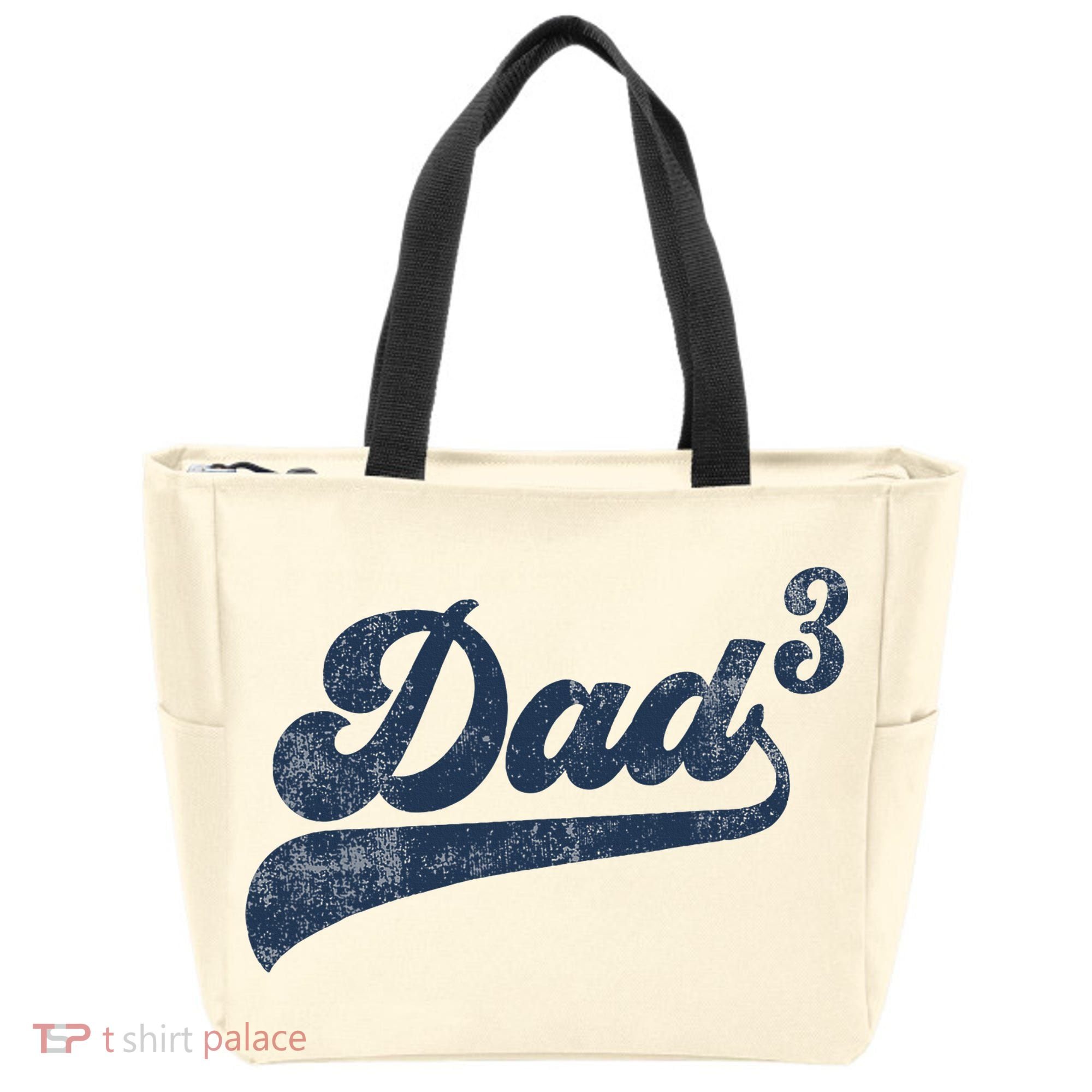 Dad3 Dad Cubed Gifts Father Of Three Daddy 3 Third Time Dad Tote Bag