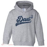 Dad3 Dad Cubed Gifts Father Of Three Daddy 3 Third Time Dad Toddler Hoodie thumb 0