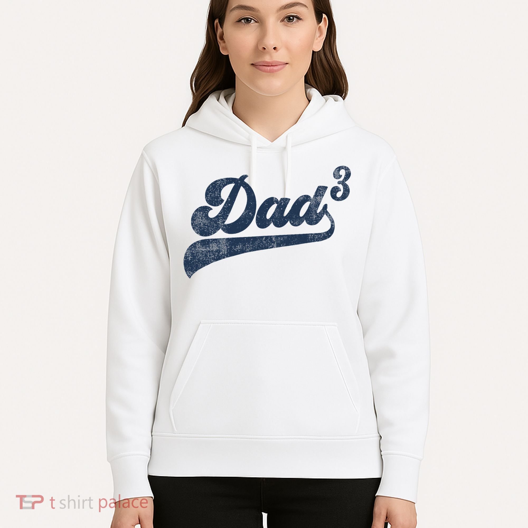 Dad3 Dad Cubed Gifts Father Of Three Daddy 3 Third Time Dad Hoodie