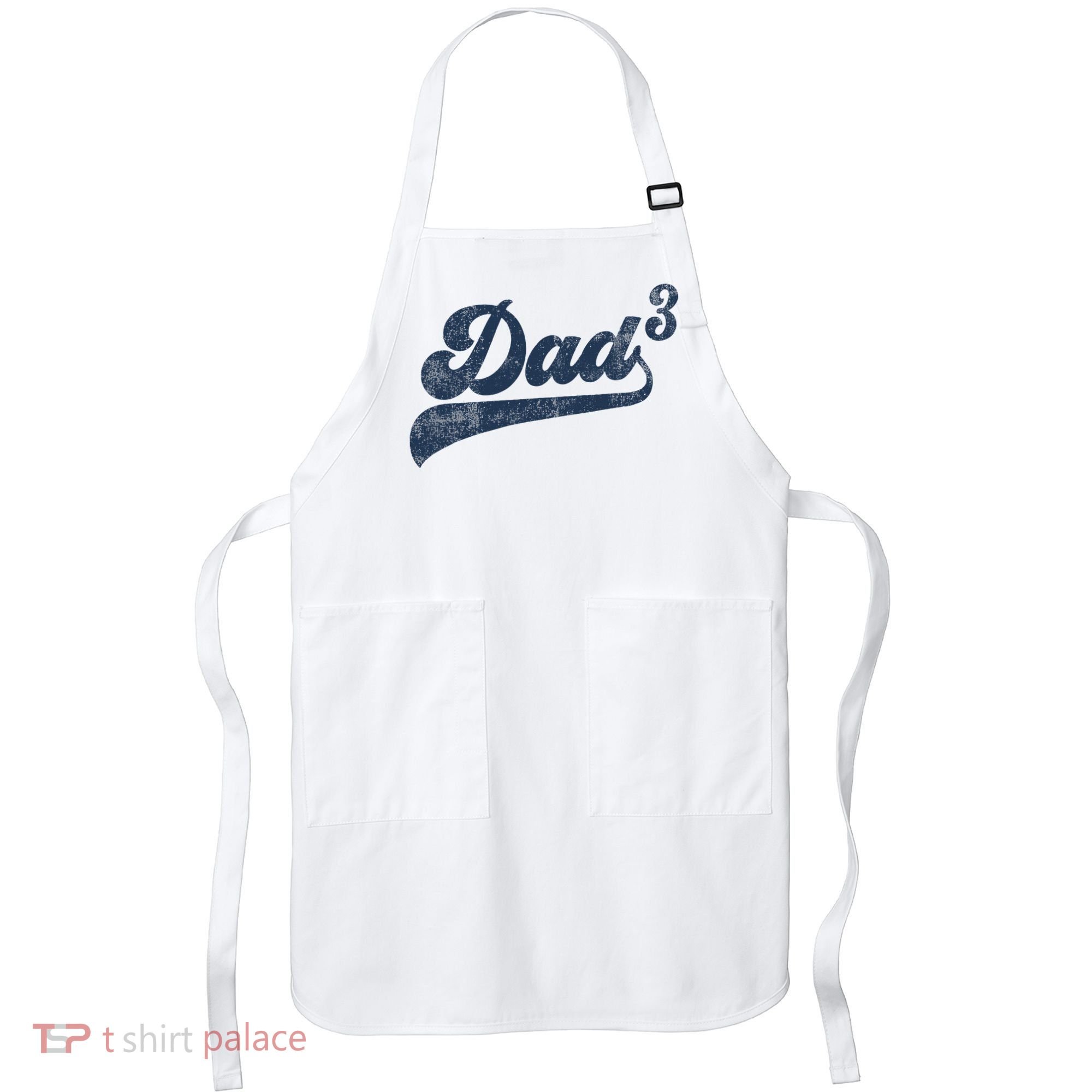 Dad3 Dad Cubed Gifts Father Of Three Daddy 3 Third Time Dad Apron