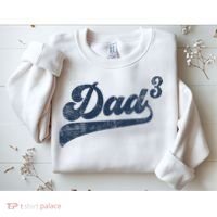 Dad3 Dad Cubed Gifts Father Of Three Daddy 3 Third Time Dad Sweatshirt thumb 2