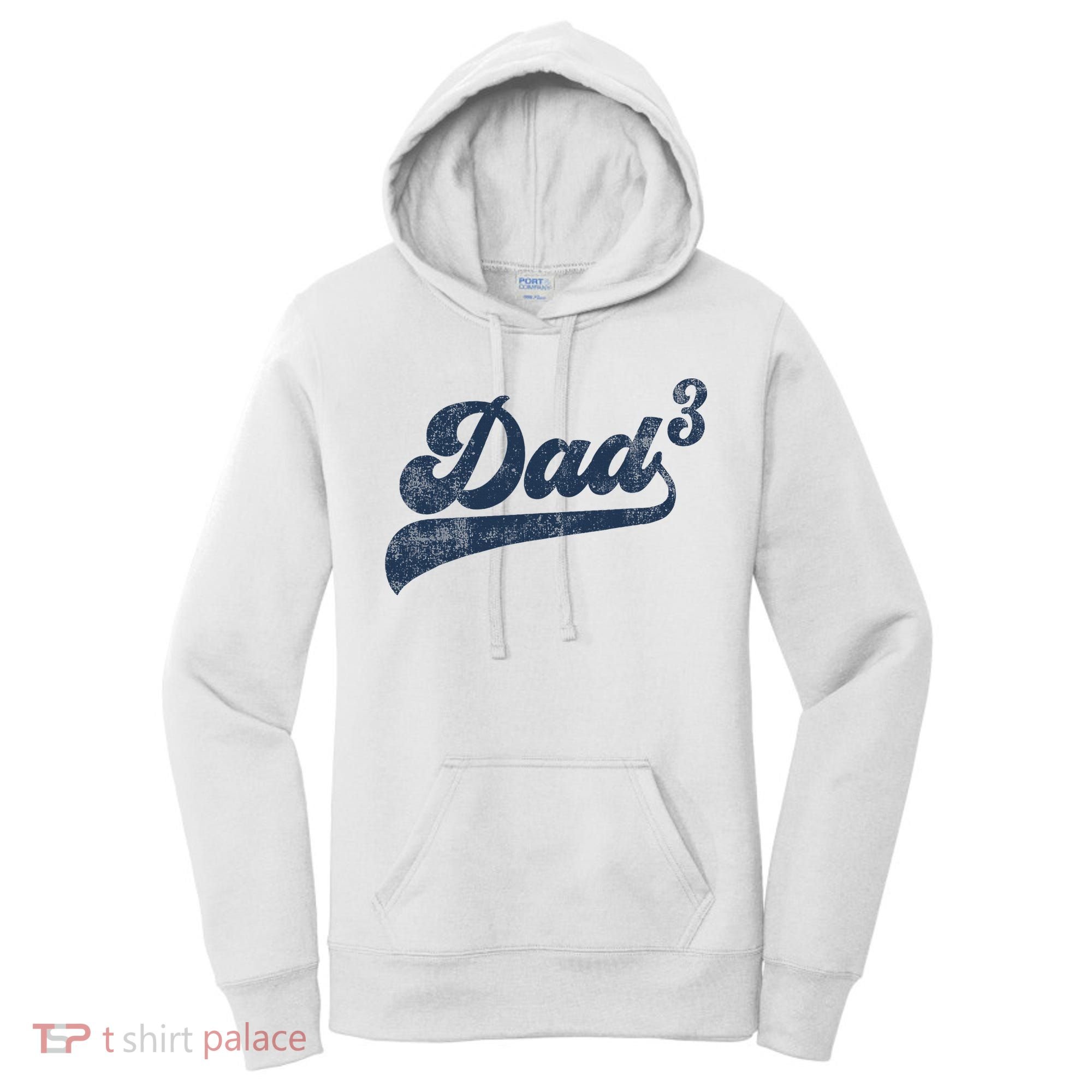 Dad3 Dad Cubed Gifts Father Of Three Daddy 3 Third Time Dad Women's Hoodie