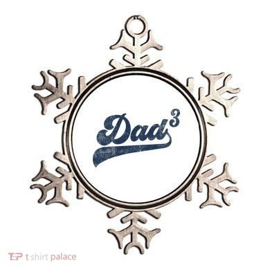 Dad3 Dad Cubed Gifts Father Of Three Daddy 3 Third Time Dad Ornament
