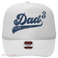 Dad3 Dad Cubed Gifts Father Of Three Daddy 3 Third Time Dad Hat thumb 0