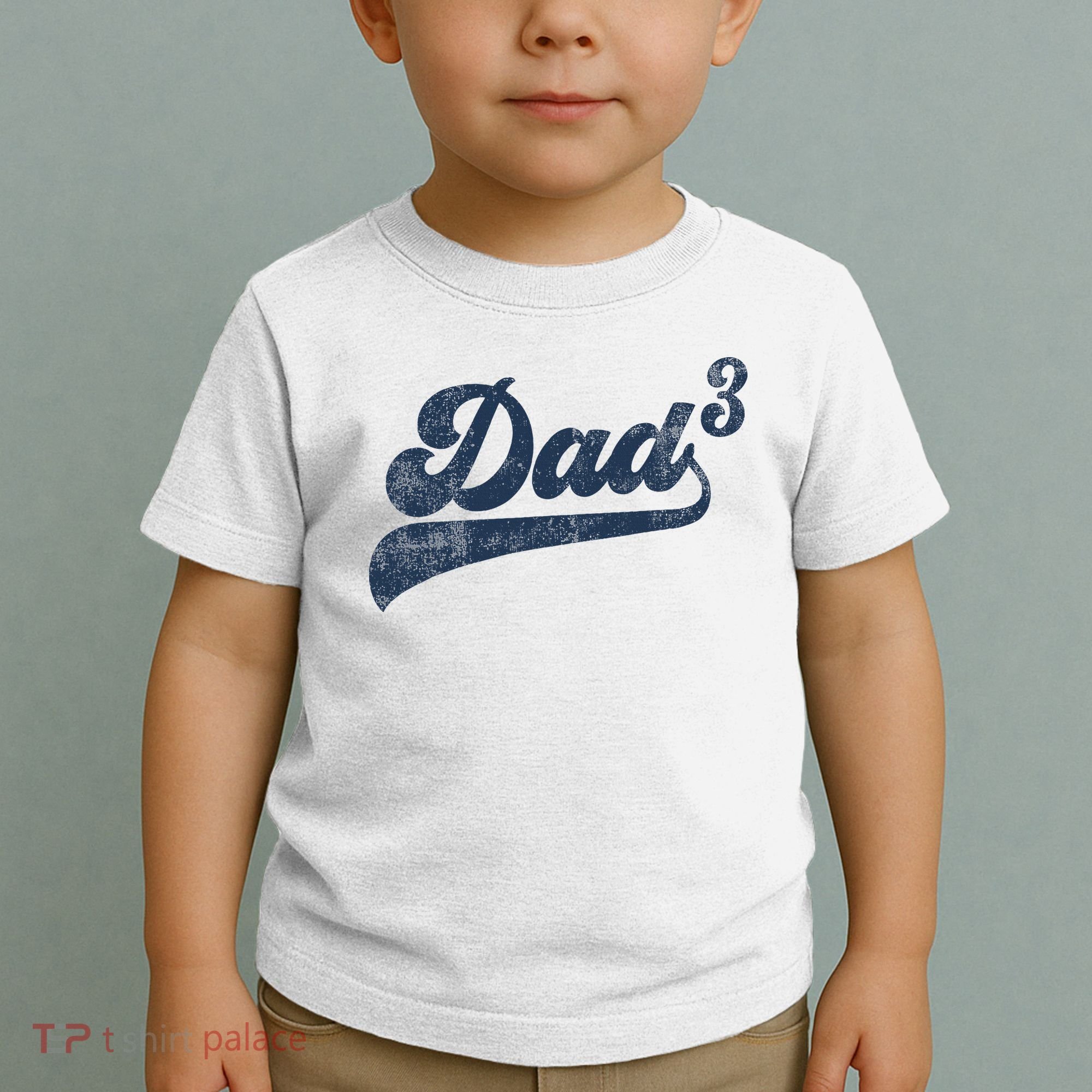 Dad3 Dad Cubed Gifts Father Of Three Daddy 3 Third Time Dad Toddler T-Shirt