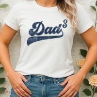 Dad3 Dad Cubed Gifts Father Of Three Daddy 3 Third Time Dad Women's T-Shirt thumb 2