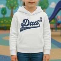 Dad3 Dad Cubed Gifts Father Of Three Daddy 3 Third Time Dad Kids Hoodie thumb 3