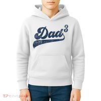 Dad3 Dad Cubed Gifts Father Of Three Daddy 3 Third Time Dad Kids Hoodie thumb 4