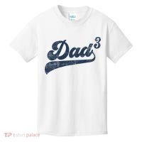 Dad3 Dad Cubed Gifts Father Of Three Daddy 3 Third Time Dad Kids T-Shirt thumb 0