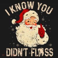 Dentist Dental Christmas Funny Santa I Know You Didn't Floss Women's Hoodie thumb 2