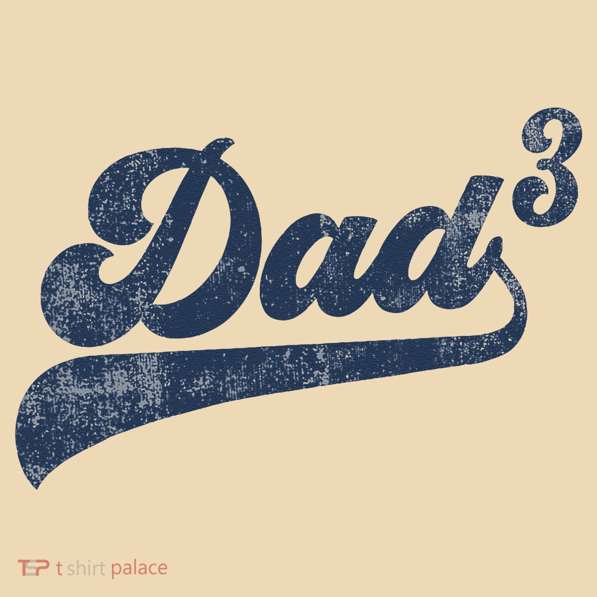 Dad3 Dad Cubed Gifts Father Of Three Daddy 3 Third Time Dad Tote Bag
