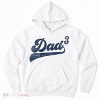 Dad3 Dad Cubed Gifts Father Of Three Daddy 3 Third Time Dad Hoodie thumb 0