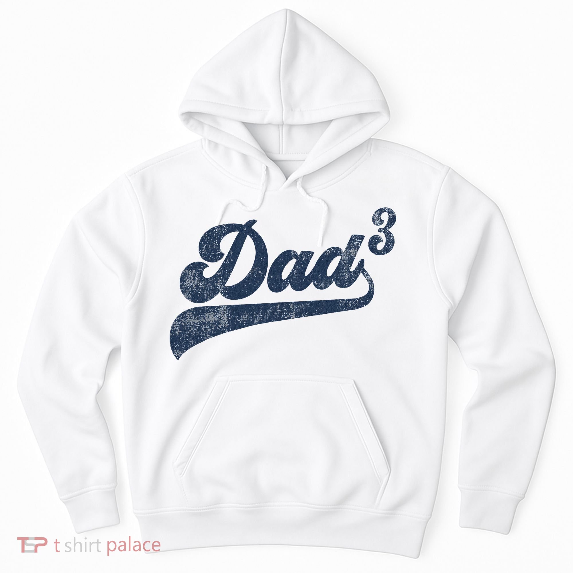 Dad3 Dad Cubed Gifts Father Of Three Daddy 3 Third Time Dad Hoodie