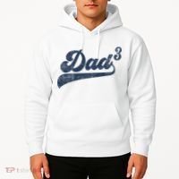 Dad3 Dad Cubed Gifts Father Of Three Daddy 3 Third Time Dad Hoodie thumb 2