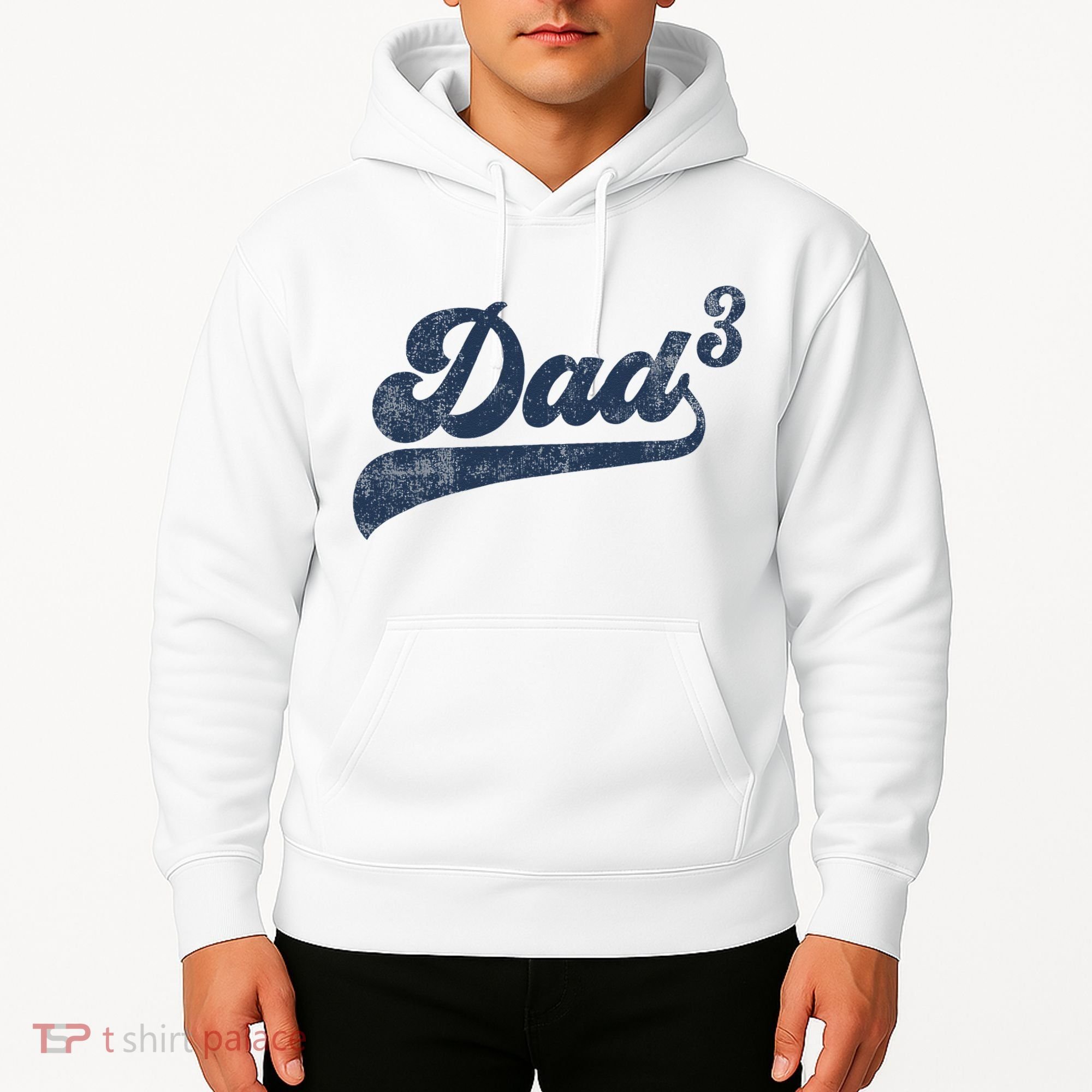 Dad3 Dad Cubed Gifts Father Of Three Daddy 3 Third Time Dad Hoodie