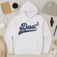 Dad3 Dad Cubed Gifts Father Of Three Daddy 3 Third Time Dad Hoodie thumb 3