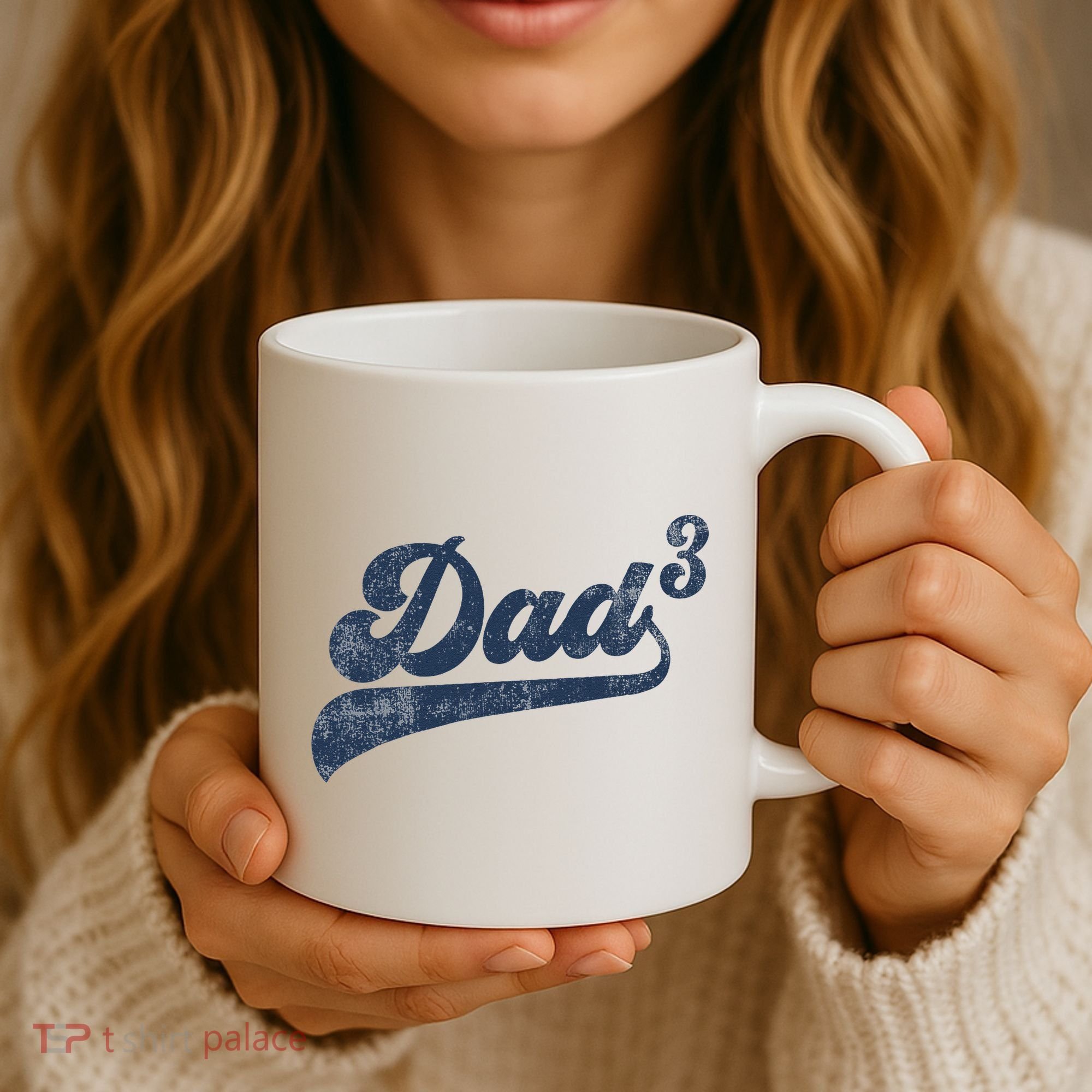 Dad3 Dad Cubed Gifts Father Of Three Daddy 3 Third Time Dad Coffee Mug