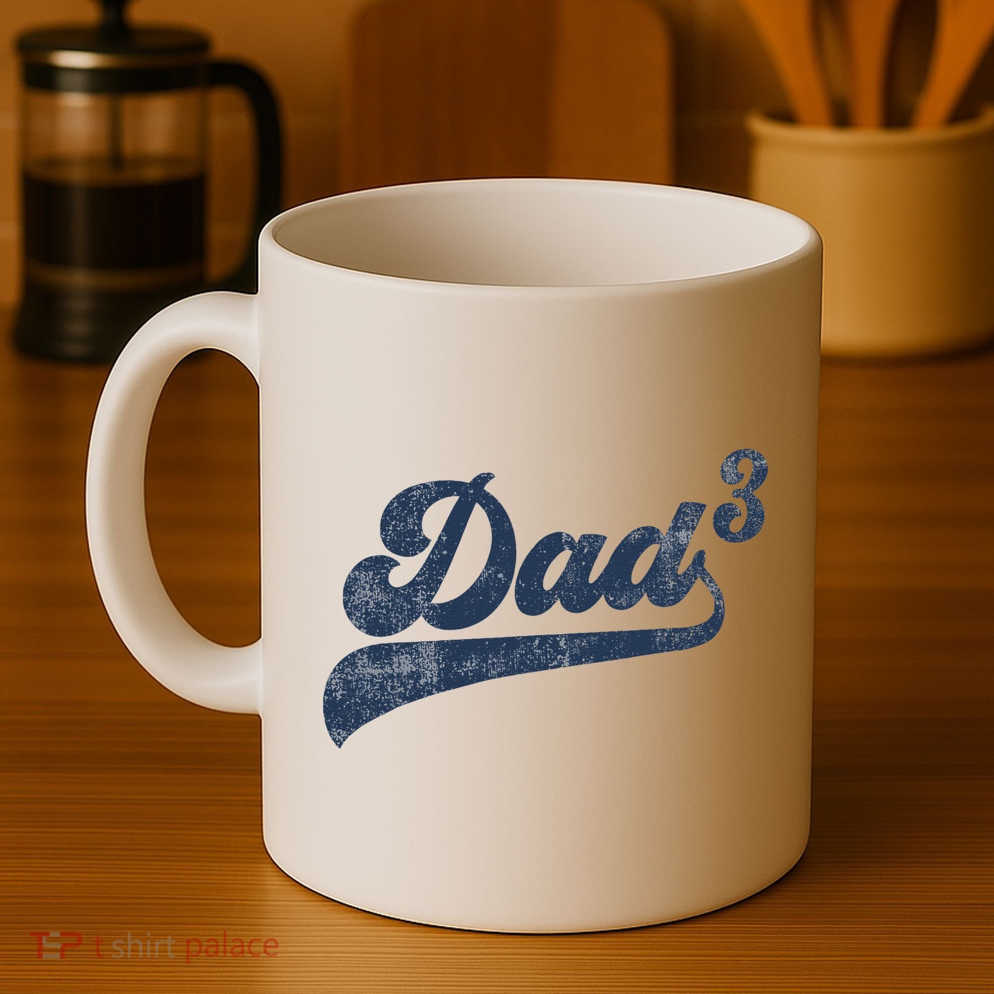 Dad3 Dad Cubed Gifts Father Of Three Daddy 3 Third Time Dad Coffee Mug