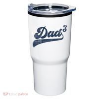 Dad3 Dad Cubed Gifts Father Of Three Daddy 3 Third Time Dad Tumbler thumb 0