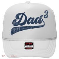 Dad3 Dad Cubed Gifts Father Of Three Daddy 3 Third Time Dad Hat thumb 0