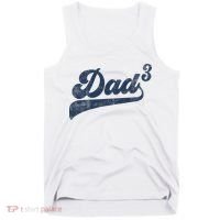 Dad3 Dad Cubed Gifts Father Of Three Daddy 3 Third Time Dad Tank Top thumb 0