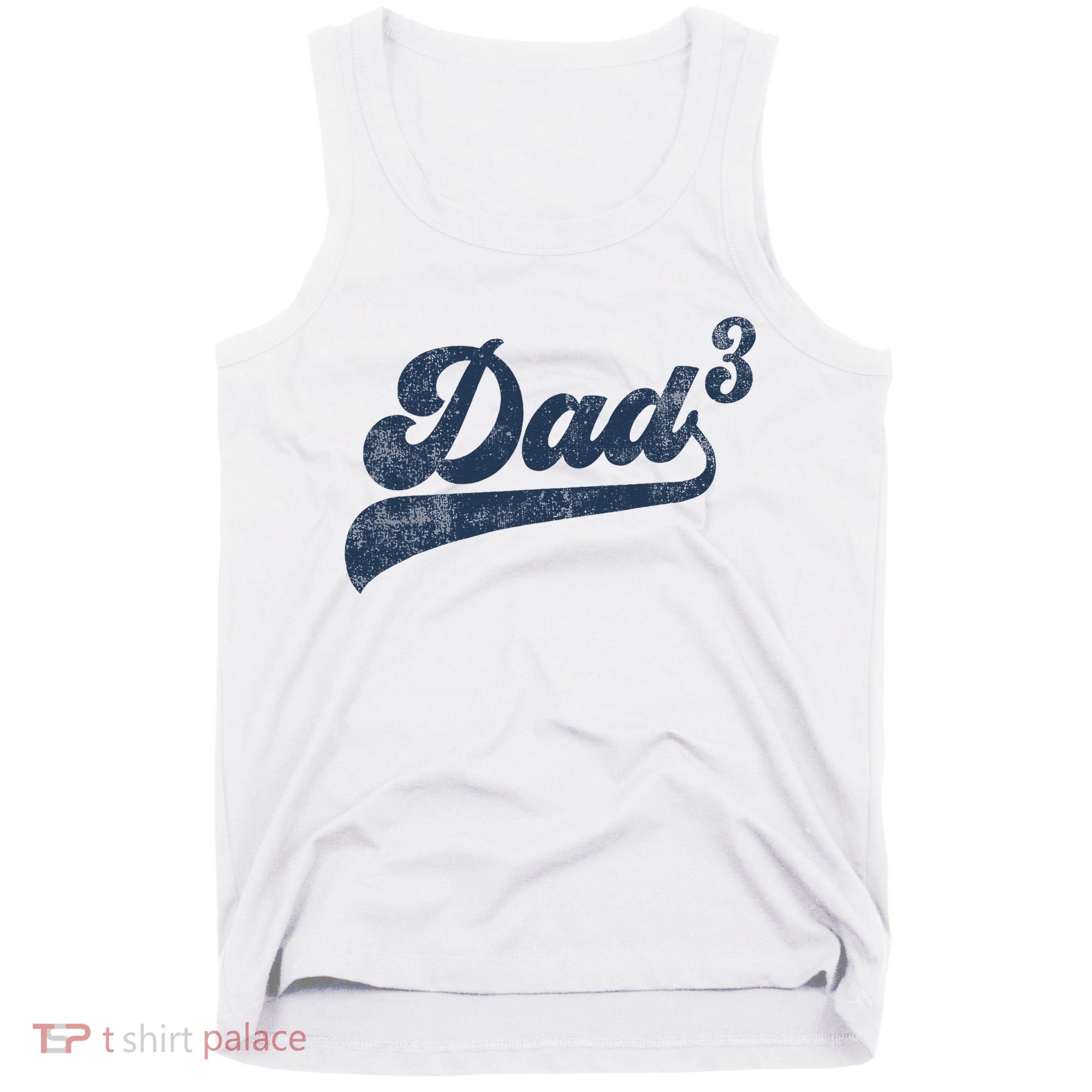 Dad3 Dad Cubed Gifts Father Of Three Daddy 3 Third Time Dad Tank Top