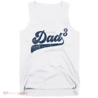 Dad3 Dad Cubed Gifts Father Of Three Daddy 3 Third Time Dad Tank Top thumb 0