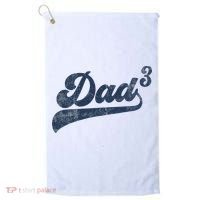 Dad3 Dad Cubed Gifts Father Of Three Daddy 3 Third Time Dad Golf Towel thumb 0
