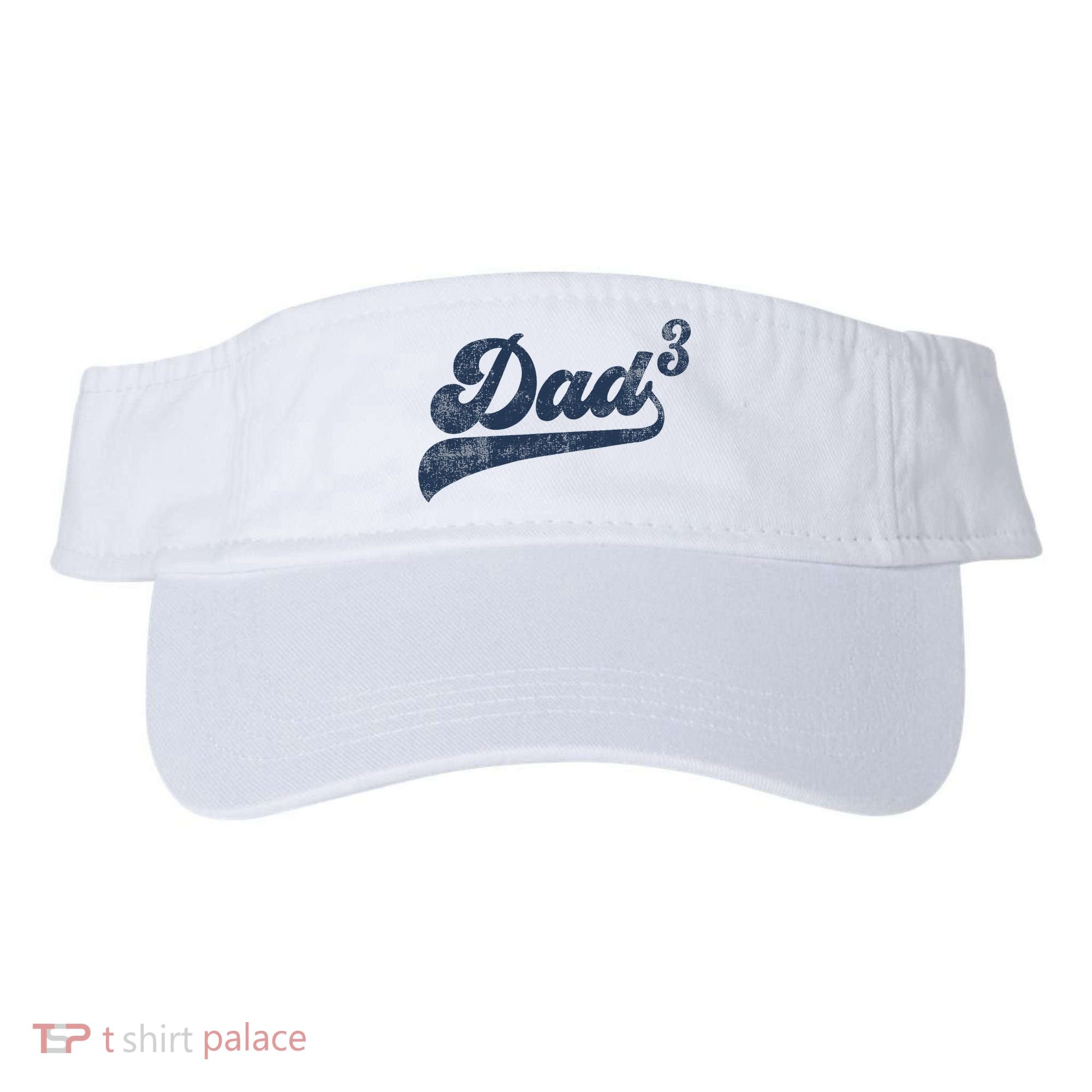 Dad3 Dad Cubed Gifts Father Of Three Daddy 3 Third Time Dad Visor