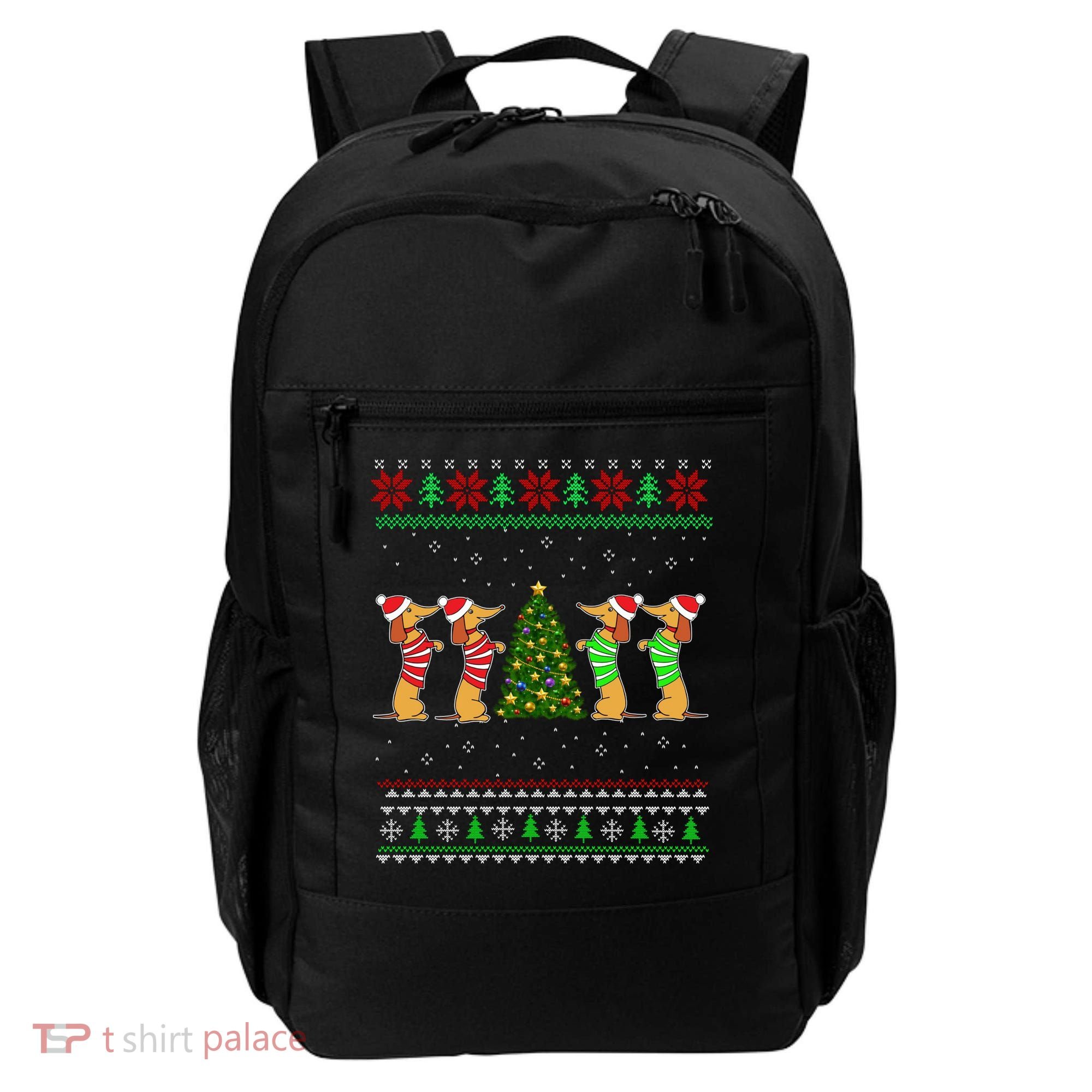 Dachshund Dog Christmas Ugly Sweater Dachshund Xmas Gift Backpack